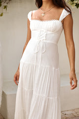 Party Favour Maxi Dress White