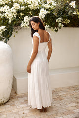 Party Favour Maxi Dress White