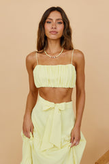 Evolving Heart Crop Top Yellow