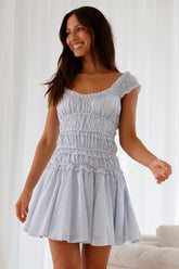 Ocean Breath Mini Dress Blue