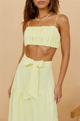 Evolving Heart Crop Top Yellow