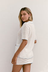 Avalon Knit Mini Skirt Blue