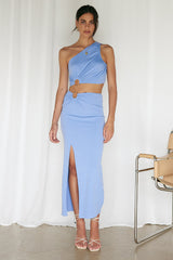 One Becomes Two Crop Top Blue