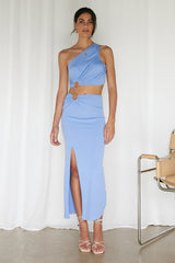 One Becomes Two Crop Top Blue
